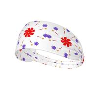 Fascia elastica per capelli con fiore rotante a otto vie, antiscivolo, traspirante, per donne e uomini, per palestra, corsa, yoga, tennis