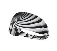 Fascia elastica per capelli con illusione ottica a spirale, unisex, assorbe l'umidità ed elimina il sudore in eccesso, adatta per sport come calcio, corsa, yoga, ecc.