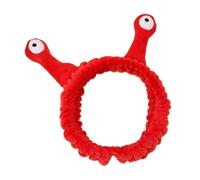 Fascia elastica per capelli con orecchie di animale e palla soffice, in morbido pile di corallo, per donne, lavaggio viso, trucco cosmetico (D)