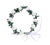 Fascia elastica per capelli con rose, decorazione per capelli da sposa, ghirlanda floreale per spiaggia, viaggi o festival musicali