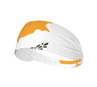Fascia elastica per capelli con stampa bandiera di Cipro: fascia elastica per il sudore, per corsa, palestra, ciclismo, yoga, fitness e viaggi