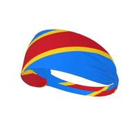 Fascia elastica per capelli con stampa della bandiera della Repubblica Ceca - Fascia sportiva traspirante per