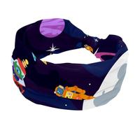 Fascia elastica per capelli da donna, con astronave esterna, pianeta, stelle, larga, antiscivolo, fascia per il sudore, fascia per yoga, per allenamento, palestra, corsa, fitness, sport