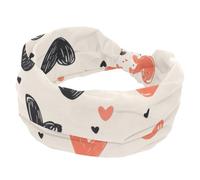 Fascia elastica per capelli da donna, con cuore, larga, antiscivolo, fascia per il sudore, fascia per la testa per yoga, allenamento, sport, palestra, corsa, fitness