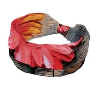 Fascia elastica per capelli da donna, con gerbera vintage su una larga fascia in legno, antiscivolo, fascia per il sudore, fascia per la testa per yoga, allenamento, palestra, corsa, fitness, sport