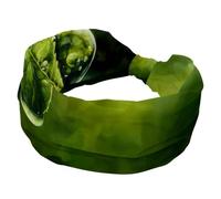 Fascia elastica per capelli da donna, con gocce d'acqua e foglie, larga, antiscivolo, fascia per il sudore per yoga, allenamento, sport, palestra, corsa, fitness