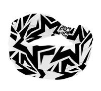 Fascia elastica per capelli da donna, con motivo astratto nero e bianco con stelle, antiscivolo, fasce per capelli per allenamento sudore, accessori per capelli alla moda