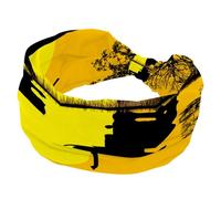 Fascia elastica per capelli da donna, morbida e larga, con elefante africano al tramonto e animali selvatici, assorbe il sudore, per sport, yoga, allenamento, fascia per capelli annodata