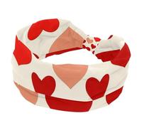 Fascia elastica per capelli da donna, motivo a cuore, per yoga, allenamento, sport, turbante con nodo attorcigliato, fascia larga per capelli per ragazze e donne