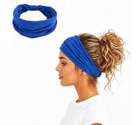 Fascia Elastica per Capelli da Donna - Sciolta, Traspirante e Assorbente del Sudore, Adatta per Yoga, Fitness e Corsa (Blu Reale)