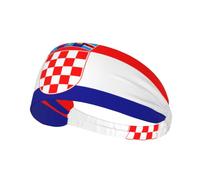 Fascia elastica per capelli da ginnastica con bandiera della Repubblica di Croazia, per uomo e donna.