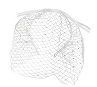 Fascia elastica per capelli da sposa in pizzo nero di ispirazione vintage, per feste, Halloween, gotico, accessori per matrimoni, velo nero
