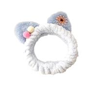 Fascia elastica per capelli del viso per le donne morbide corna per l'imballaggio della testa per doccia bellezza cura della pelle gattino orecchie trucco fascia