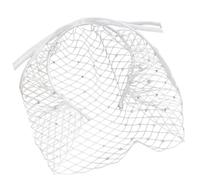 Fascia elastica per capelli in rete nera per costume da sposa Halloween anni '20 festa a tema velo in rete multiuso per feste ed eventi