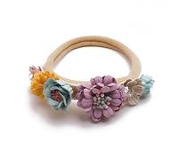 Fascia elastica per capelli per bambine, con fiori e fiori, accessori per capelli per neonati (stile 2, taglia unica)