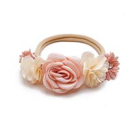 Fascia elastica per capelli per bambine, con fiori e fiori, accessori per capelli per neonati (stile 4, taglia unica)