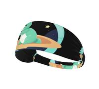 Fascia elastica per capelli sportiva BROLEO Jade Rabbit on the Planet Stampa ad asciugatura rapida, traspirante