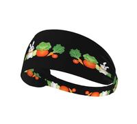 Fascia elastica per capelli sportiva BROLEO Little Grey Rabbit stampa orto ad asciugatura rapida, traspirante