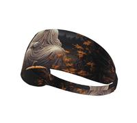 Fascia elastica per capelli sportiva con stampa YYHHAOFA Ghost on the Pumpkin, morbida, traspirante, ad asciugatura rapida