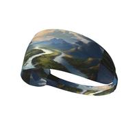 Fascia elastica per capelli sportiva con stampa YYHWHJDE The Mighty River per donne e uomini