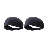 Fascia elastica per capelli sportiva, Fasce for capelli sportive, confezione da 1-10, nero grigio blu scuro(Black 2pcs)