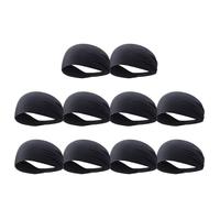 Fascia elastica per capelli sportiva, Fasce for capelli sportive, confezione da 1-10, nero grigio blu scuro(Black 10pcs)
