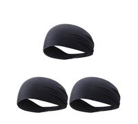 Fascia elastica per capelli sportiva, Fasce for capelli sportive, confezione da 1-10, nero grigio blu scuro(Black 3pcs)