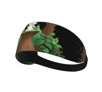 Fascia elastica per capelli sportiva HYTTER Bunny in The Forest Picture Spandex, morbida, traspirante, ad asciugatura rapida