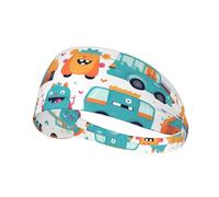Fascia elastica per capelli sportiva HYTTER Cute Monster Trucks Picture Spandex, morbida, traspirante, ad asciugatura rapida