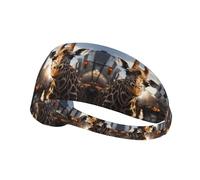 Fascia elastica per capelli sportiva HYTTER New York Giraffe Street Picture Spandex, morbida, traspirante, ad asciugatura rapida