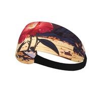 Fascia elastica per capelli sportiva HYTTER Red Rose in the Desert Picture Spandex, morbida, traspirante, ad asciugatura rapida