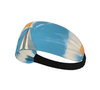 Fascia elastica per capelli sportiva HYTTER Sailing Under The Sky Picture Spandex, morbida, traspirante, ad asciugatura rapida