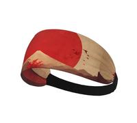 Fascia elastica per capelli sportiva HYTTER The Rising Sun Picture Spandex, morbida, traspirante, ad asciugatura rapida