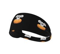 Fascia elastica per capelli sportiva JKIEGOQ Koala on the Pumpkin Carriage Printed Spandex, morbida, traspirante, ad asciugatura rapida
