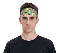 Fascia elastica per capelli sportiva Juneteenth Freedom Graffiti per uomo e donna, per corsa, yoga, palestra, stile 3