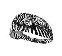 Fascia elastica per capelli sportiva MJHKXLJ Zebre sul Sudafrica stampa spandex, morbida, traspirante, ad asciugatura rapida