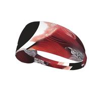 Fascia elastica per capelli sportiva WHJSHOP Tai Chi con motivo astratto timbro spandex, morbido, traspirante, ad asciugatura rapida