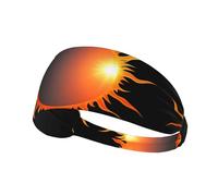 Fascia elastica per capelli sportiva WHJSHOP The Hot Sun Stamp Spandex, morbida, traspirante, ad asciugatura rapida