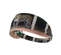 Fascia elastica per capelli sportiva YYHHAOFA Leopard Under The si Pattern Athletic Band per donne e uomini