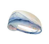 Fascia elastica per capelli sportiva YYHWHJDE Beautiful Mt. Fuji Print Pattern Spandex, morbida, traspirante, ad asciugatura rapida