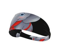 Fascia elastica per capelli sportiva YYHWHJDE Christmas Elephant Prints Athletic Band per donne e uomini