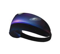Fascia elastica per capelli sportiva YYHWHJDE Cosmic Saturn modello morbido, traspirante, ad asciugatura rapida