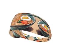 Fascia elastica per capelli sportiva YYHWHJDE Delicious Sweet Ramen modello morbido, traspirante, ad asciugatura rapida