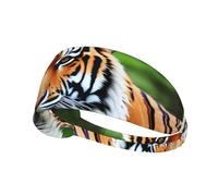 Fascia elastica per capelli sportiva YYHWHJDE Fierce tiger Picture Soft, traspirante, ad asciugatura rapida