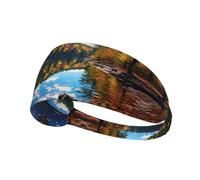 Fascia elastica per capelli sportiva YYHWHJDE Forest Lakes of New Hampshire modello morbido, traspirante, ad asciugatura rapida