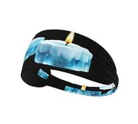 Fascia elastica per capelli sportiva YYHWHJDE Glacier Candle Prints Athletic Band per donne e uomini