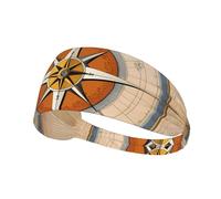 Fascia elastica per capelli sportiva YYHWHJDE Law of the Compass modello mare morbido, traspirante, ad asciugatura rapida