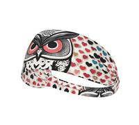 Fascia elastica per capelli sportiva YYHWHJDE Love Owl modello morbido, traspirante, ad asciugatura rapida