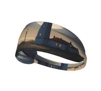 Fascia elastica per capelli sportiva YYHWHJDE Moonlight Lighthouse modello morbido, traspirante, ad asciugatura rapida