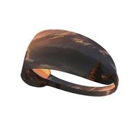 Fascia elastica per capelli sportiva YYHWHJDE Mountain Sunrise modello morbido, traspirante, ad asciugatura rapida
